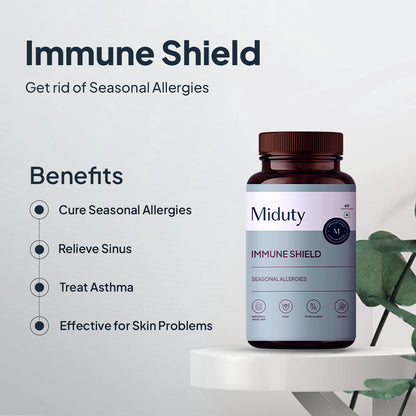 Miduty by Palak Notes Immune Shield Seasonal Allergies Capsules