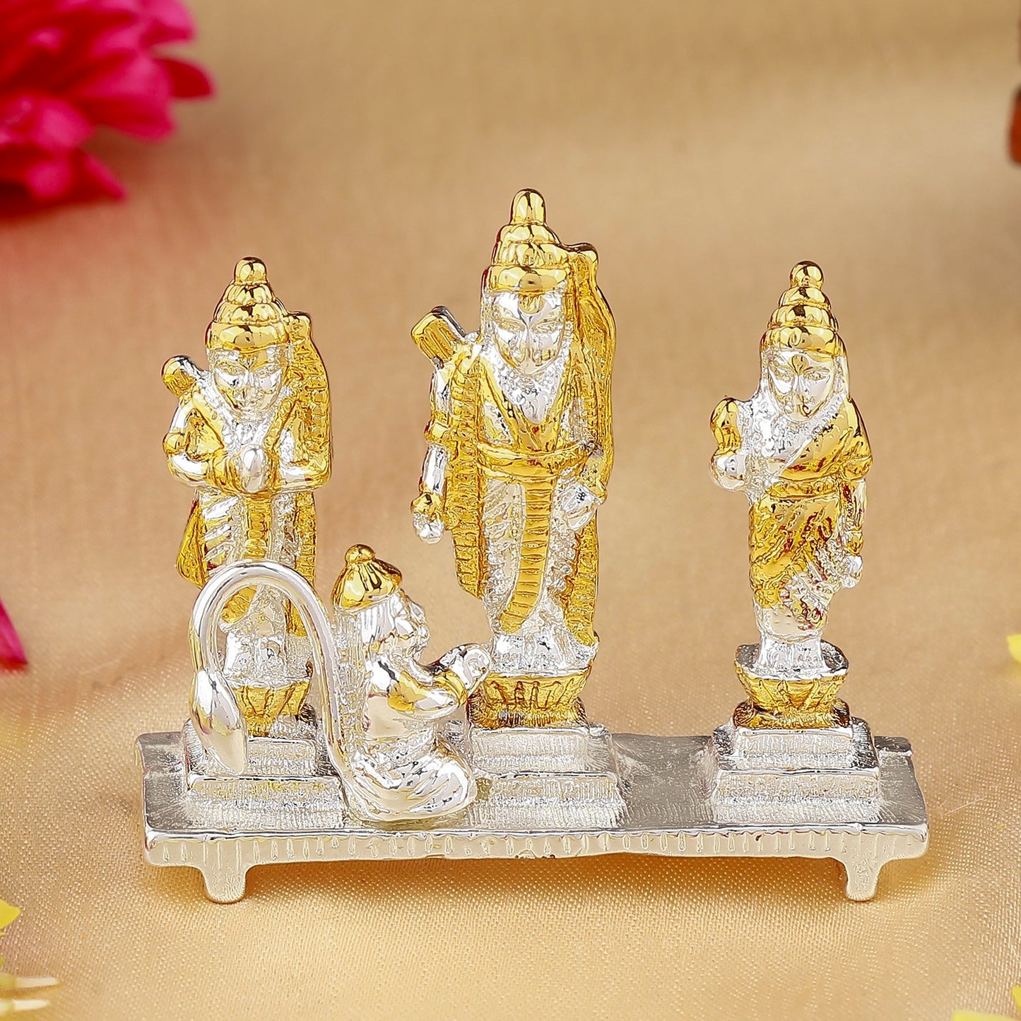 Buy Estele Gold-Polished Spiritual Ram Darbar|God Ram,Laxman,Sita & Hanuman Idol for Home/Car DÃ©cor