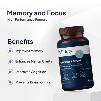 Miduty by Palak Notes Memory & Focus Capsules