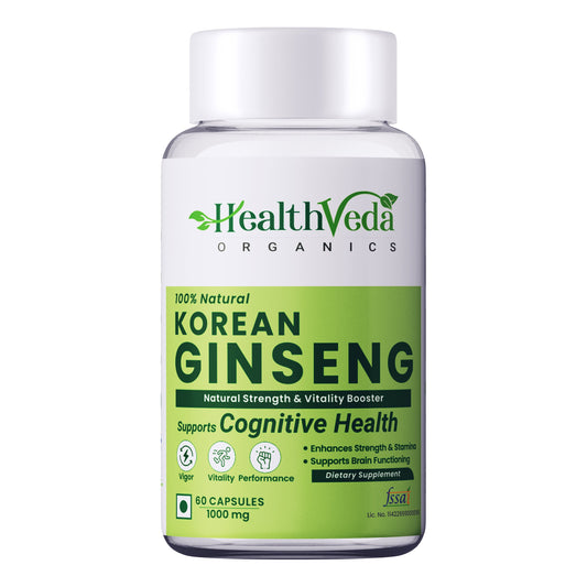 Health Veda Organics Plant Based Korean Red Ginseng Capsules