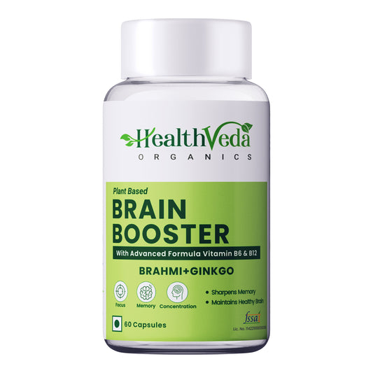 Health Veda Organics Plant Based Brain Booster Capsules