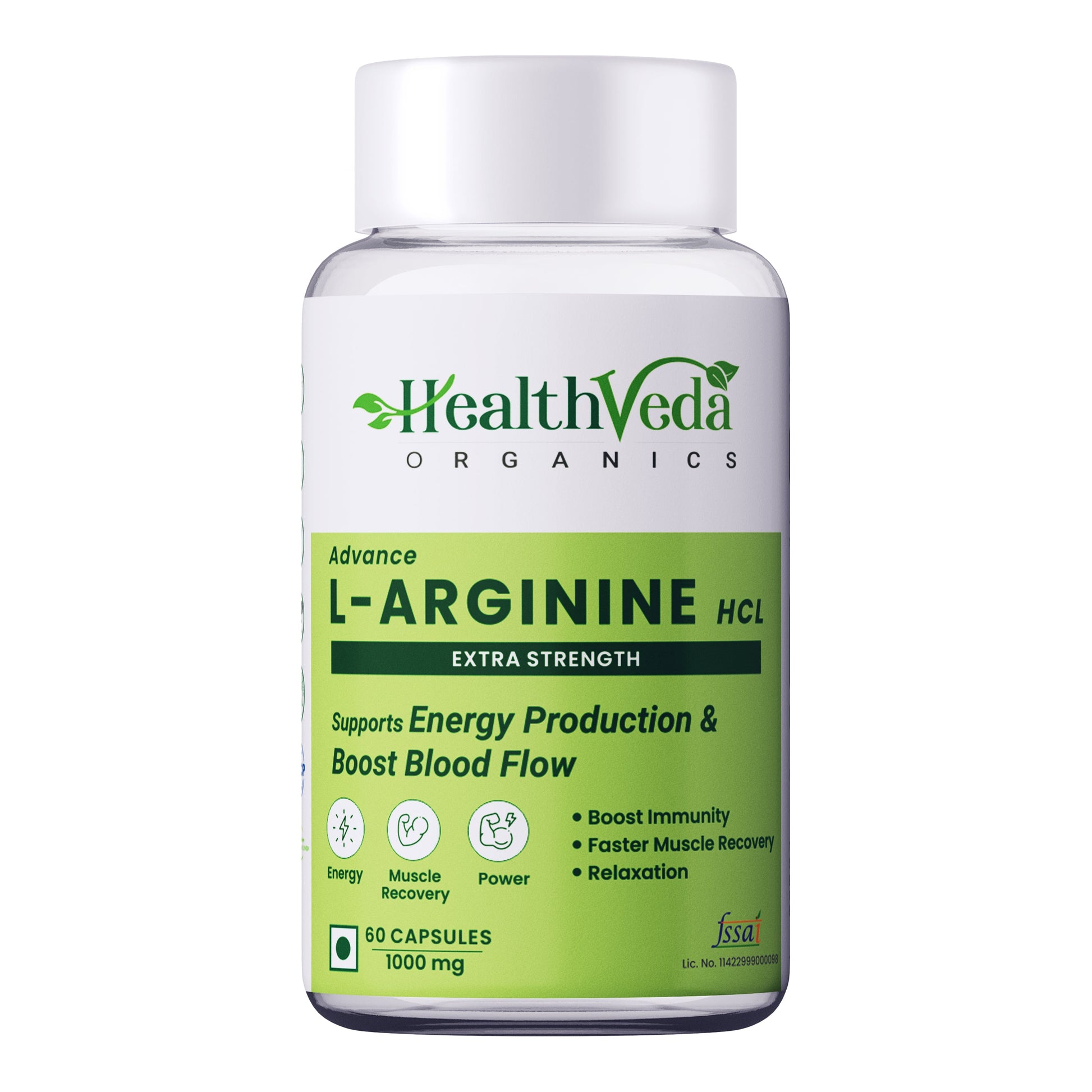 Health Veda Organics L Arginine Veg Capsules