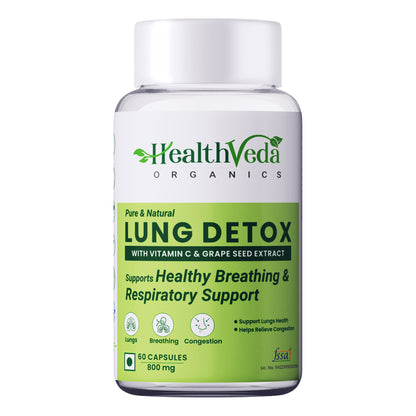Health Veda Organics Lung Detox Veg Capsules