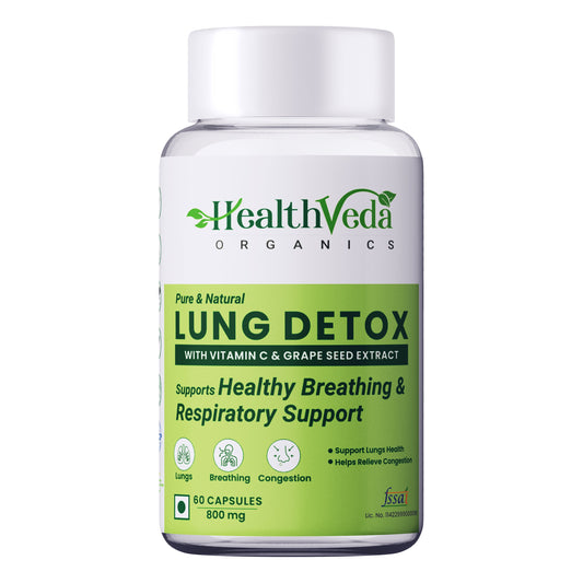 Health Veda Organics Lung Detox Veg Capsules