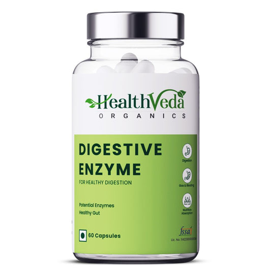 Buy Health Veda Organics Digestive Enzyme Capsules from DrMediCart, Ship from India to USA