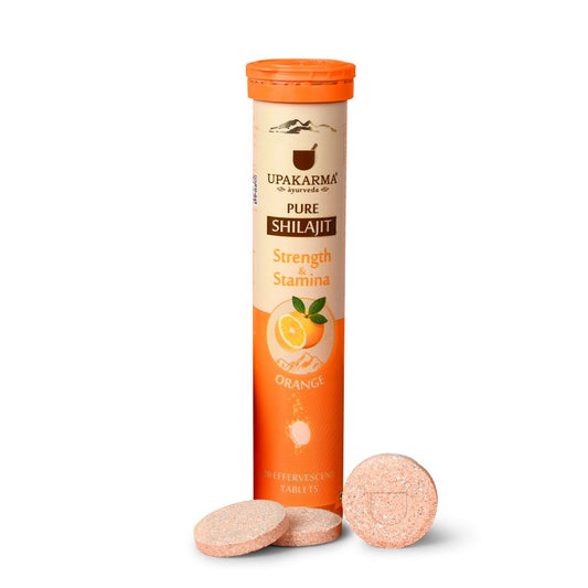 Buy Upakarma Ayurveda Pure Sj Effervescent Tablets - Orange from DrMediCart, Ship from India to USA