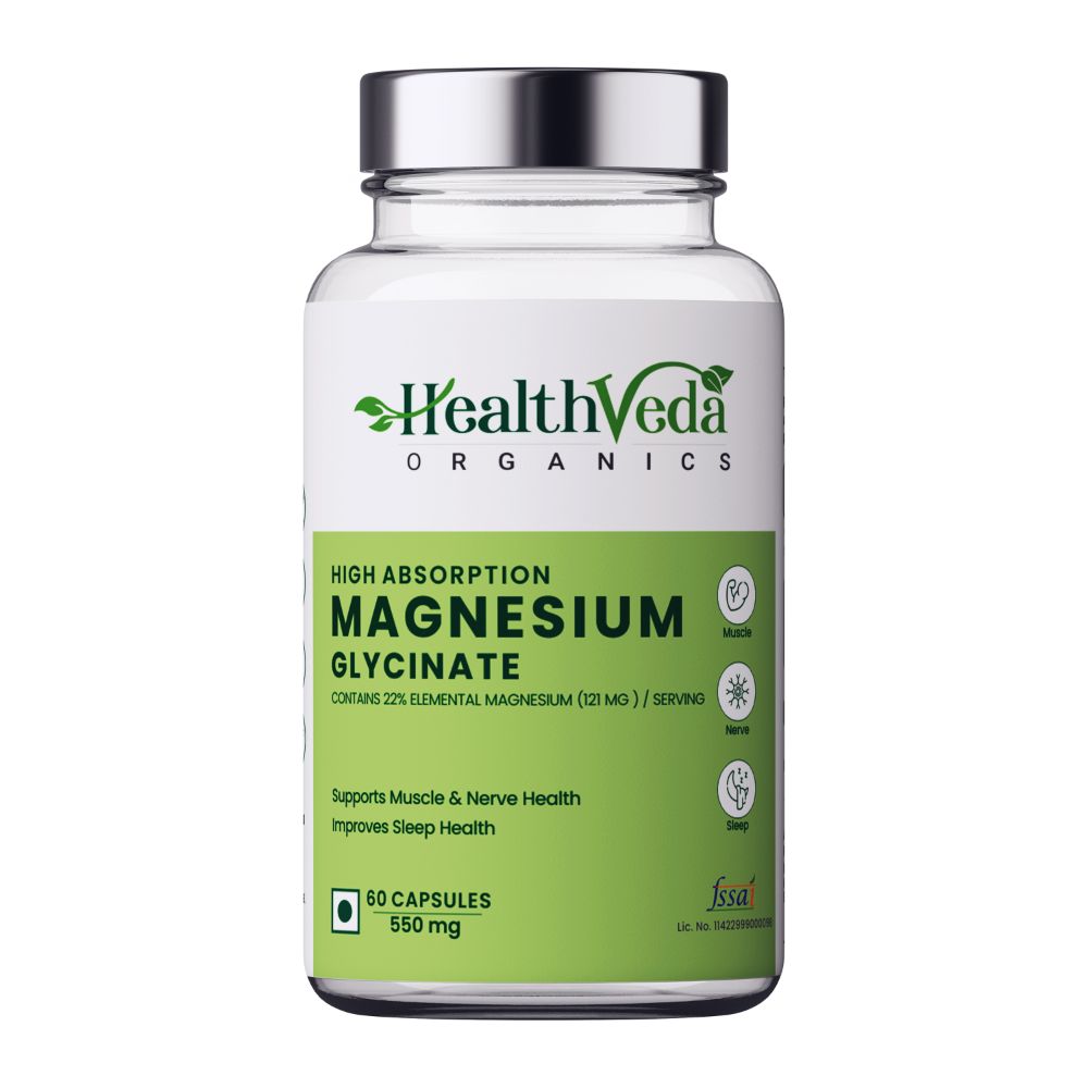 Buy Health Veda Organics Magnesium Glycinate Capsules from DrMediCart, Ship from India to USA