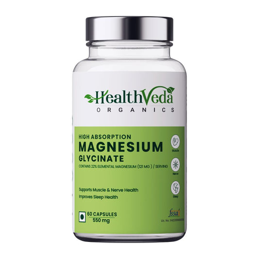 Buy Health Veda Organics Magnesium Glycinate Capsules from DrMediCart, Ship from India to USA