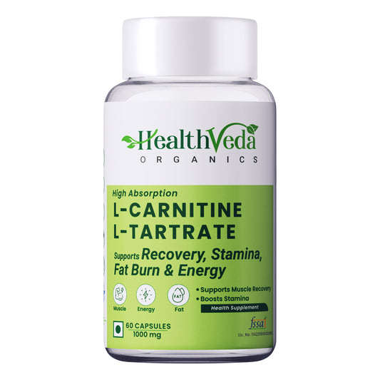 Health Veda Organics L Carnitine L-Tartrate Veg Capsules