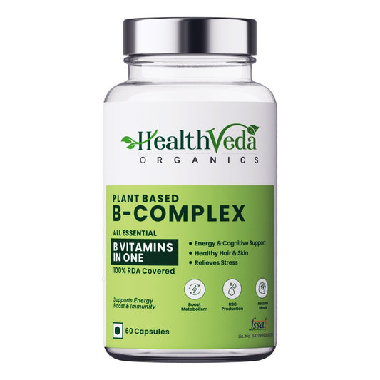 Buy Health Veda Organics Plant Based B-Complex Capsules from DrMediCart, Ship from India to USA