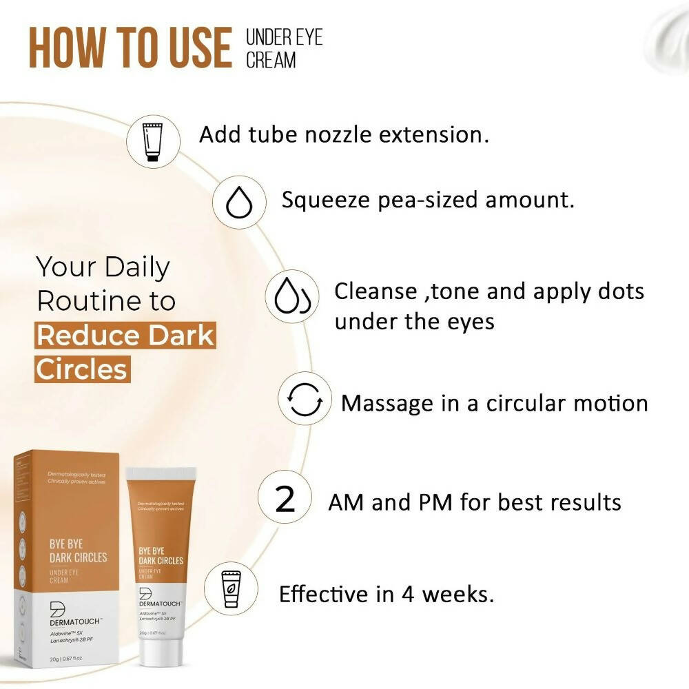 Dermatouch Bye Bye Dark Circles Under Eye Cream - DrMediCart