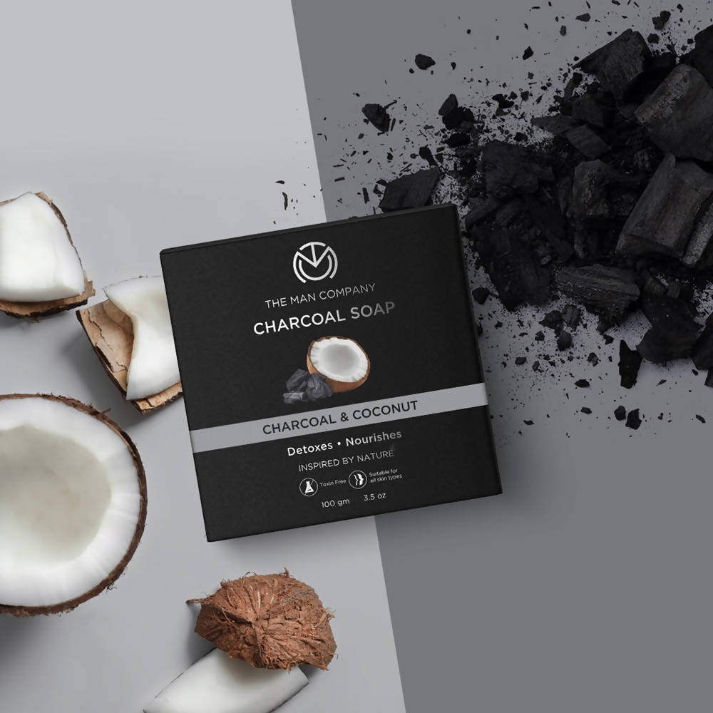 The Man Company Charcoal Soap Bar - Charcoal & Coconut - Drmedicart