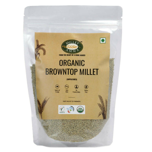Buy Millet Amma Organic Browntop Millet Grains from DrMediCart, Ship from India to USA
