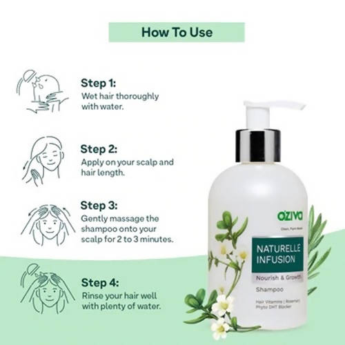 Buy OZiva Naturelle Infusion Nourish & Growth Shampoo from DrMediCart, Ship from India to USA
