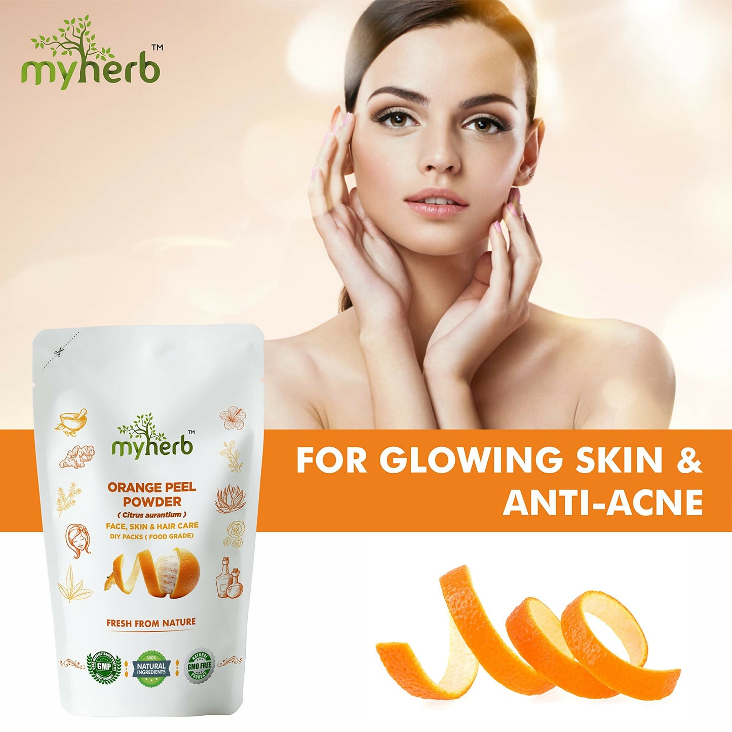 Myherb Pure Natural Organic Orange Peel Powder