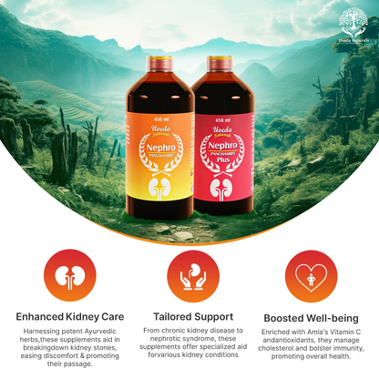 Uveda Naturals Nephro Panchamrit and Nephro Panchamrit Plus Combination