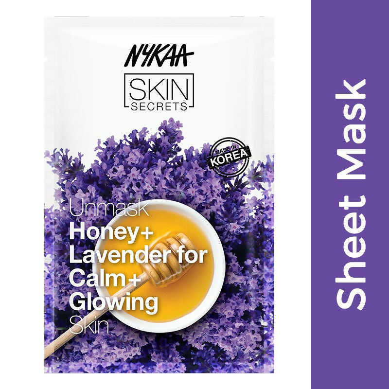 Buy Nykaa Naturals Skin Secrets Exotic Indulgence Honey + Lavender Sheet Mask For Calm & Glowing Skin from DrMediCart, Ship from India to USA