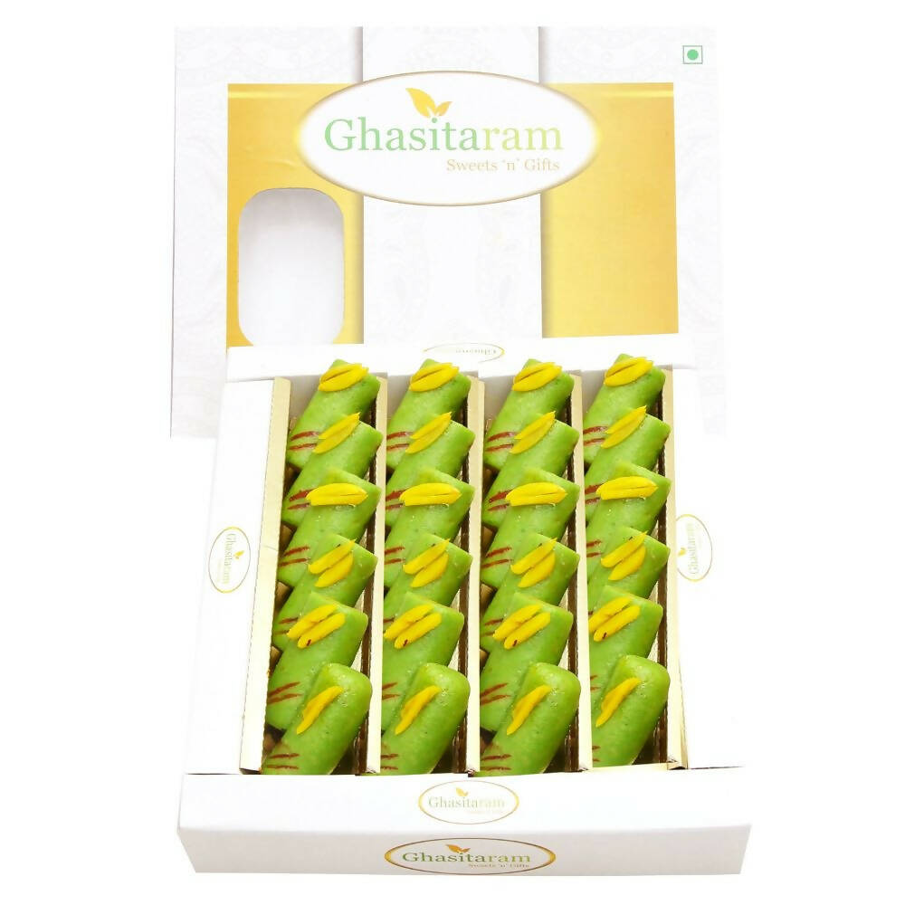 Ghasitaram Kaju Pista Roll Sweets