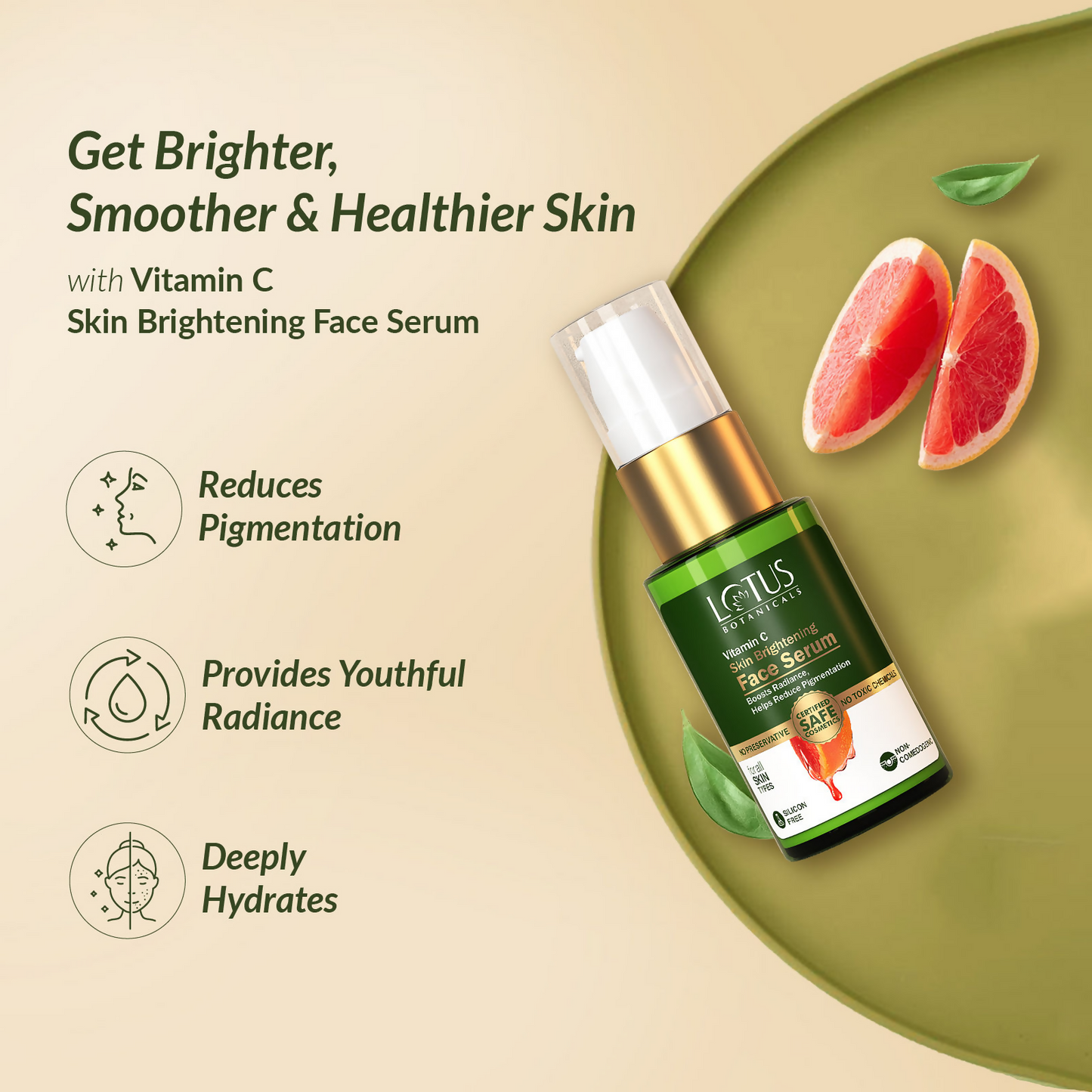Lotus Botanicals Vitamin C Skin Brightening Face Serum