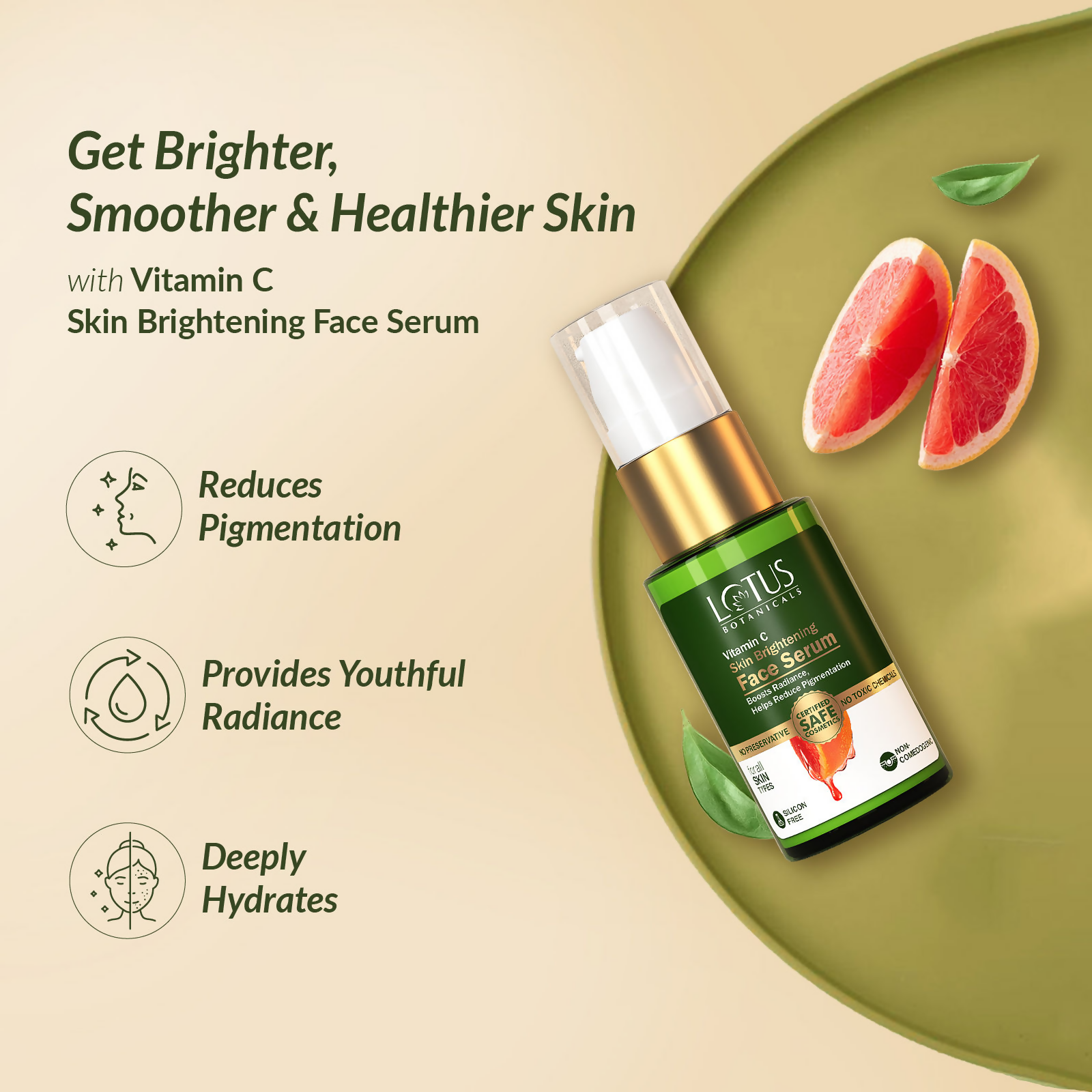 Lotus Botanicals Vitamin C Skin Brightening Face Serum
