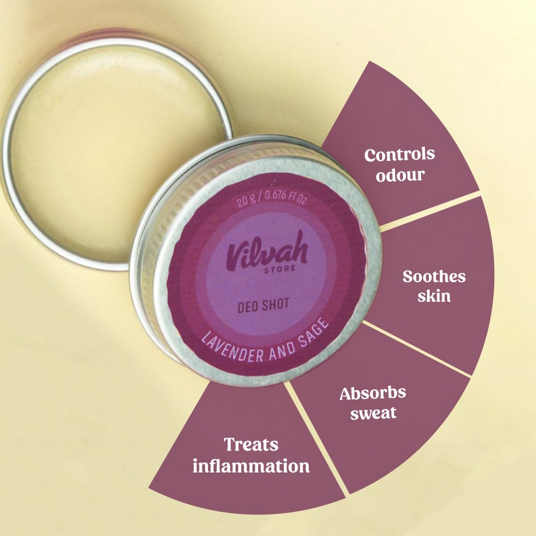 Vilvah Store Deo Shot Lavender And Sage For Men And Women