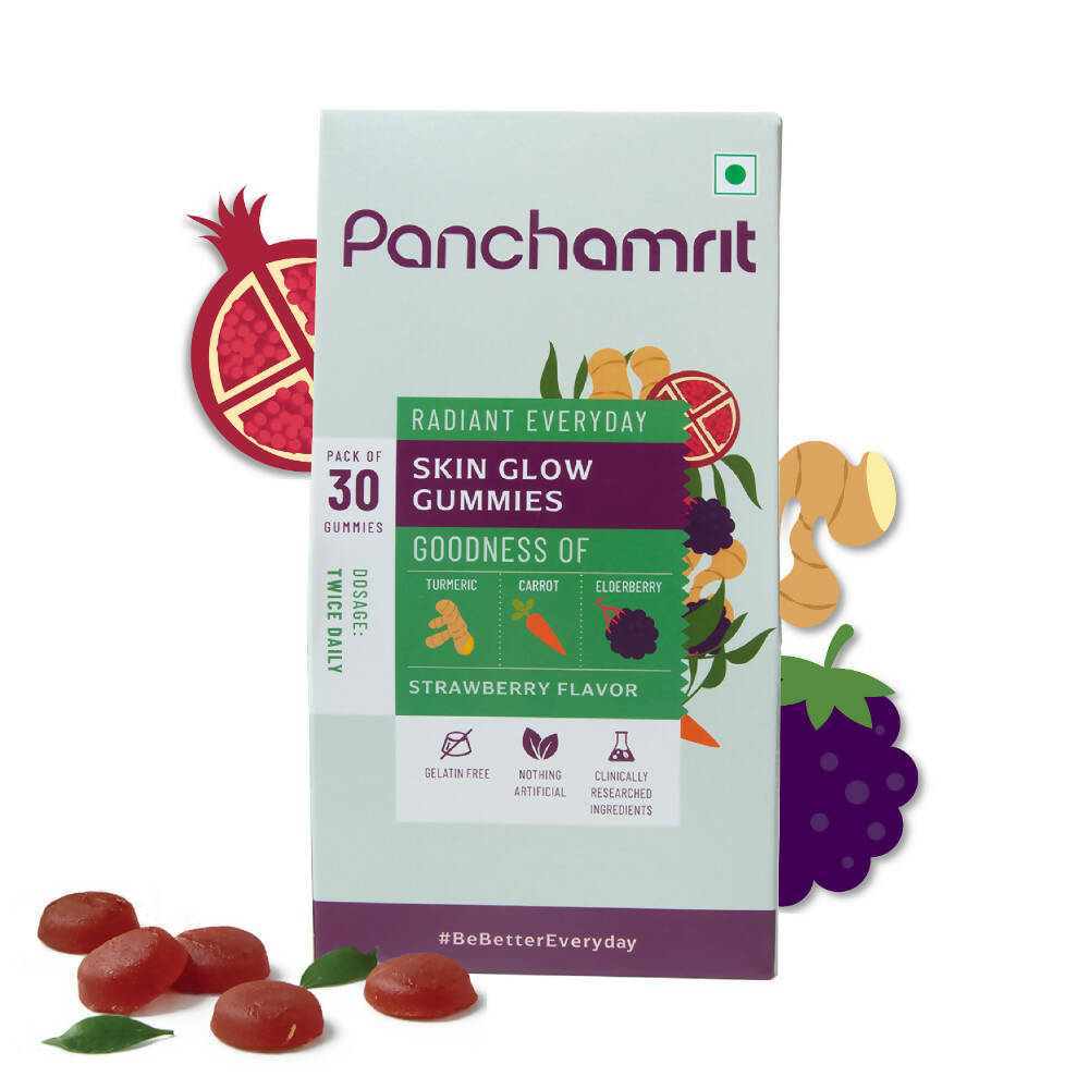 Buy Panchamrit Skin Glow Gummies-Strawberry Flavor from DrMediCart, Ship from India to USA