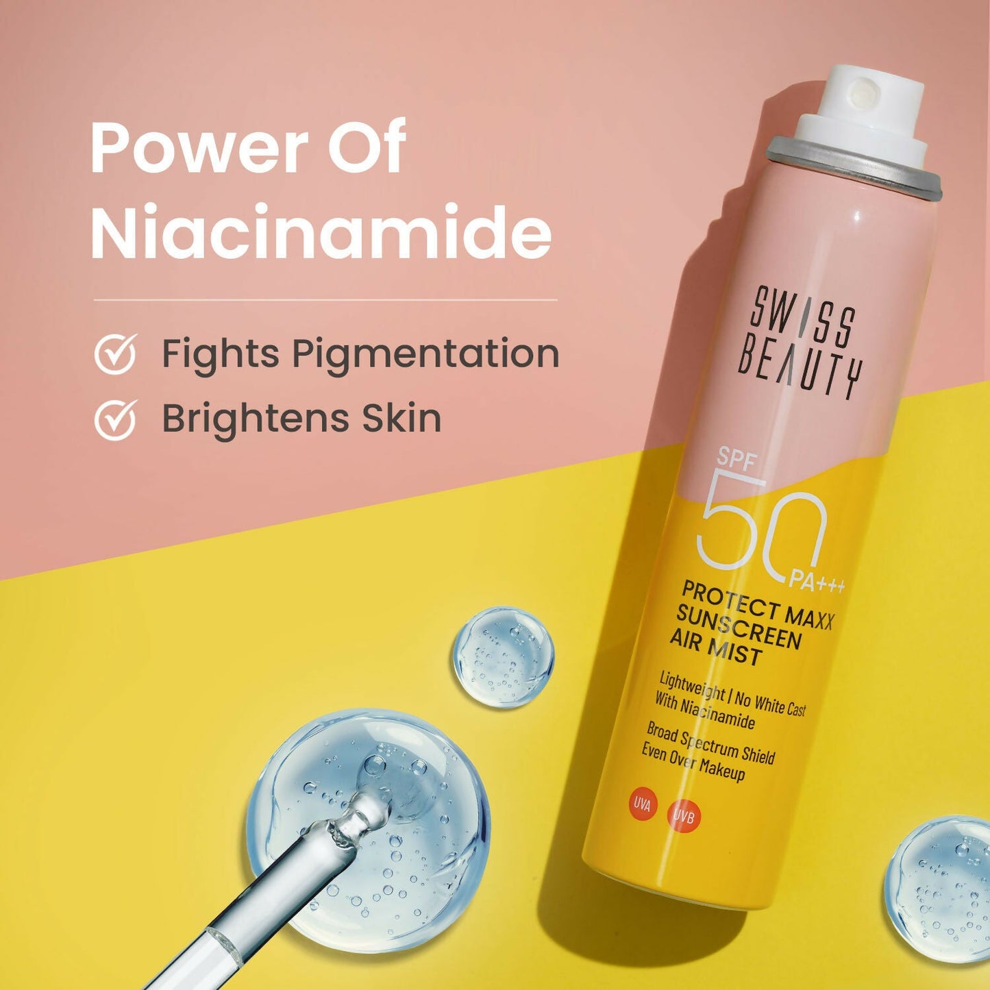 Swiss Beauty Protect Maxx Sunscreen Air Mist With SPF 50 PA+++