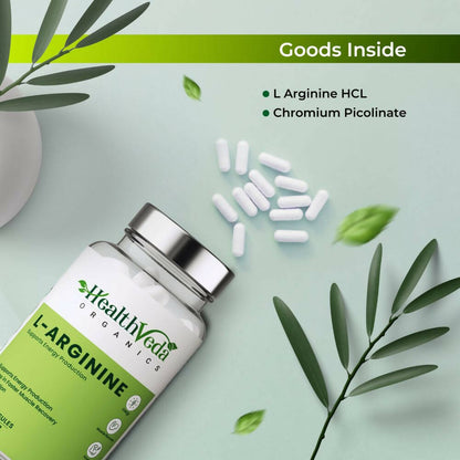 Health Veda Organics L Arginine Veg Capsules