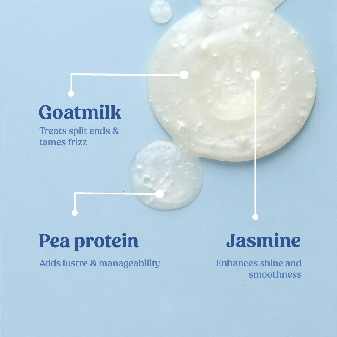 Vilvah Store Goat Milk Shampoo For Dry & Frizzy Hair With Pea Protein