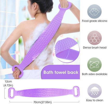 Favon Silicon Soft Cleaning Body Bath Belt Scrubber for Cleansing and Dead Skin Removal