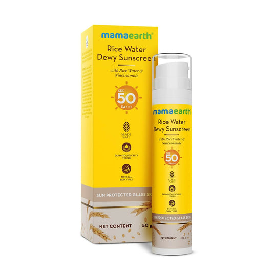 Buy Mamaearth Rice Water Dewy Sunscreen with SPF 50 from DrMediCart, Ship from India to USA