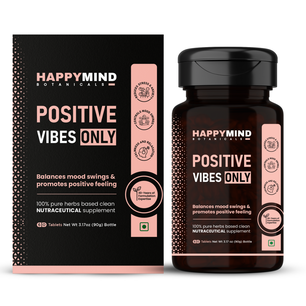 HappyMind Botanicals Positive Vibes Only Veg Tablets