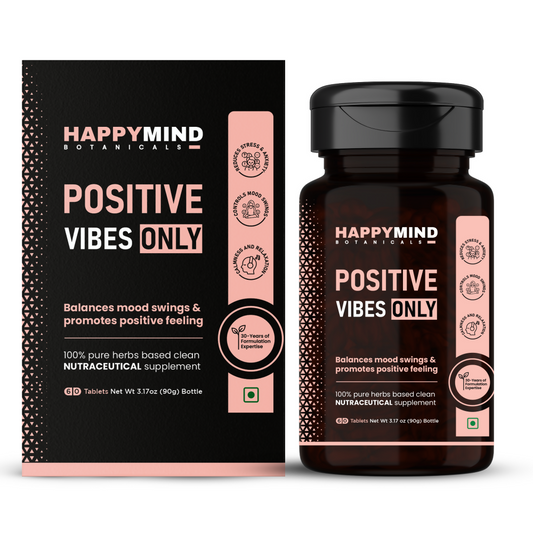HappyMind Botanicals Positive Vibes Only Veg Tablets