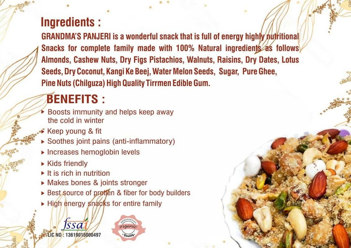 Healthy Living Grandma’s Traditional Panjeri
