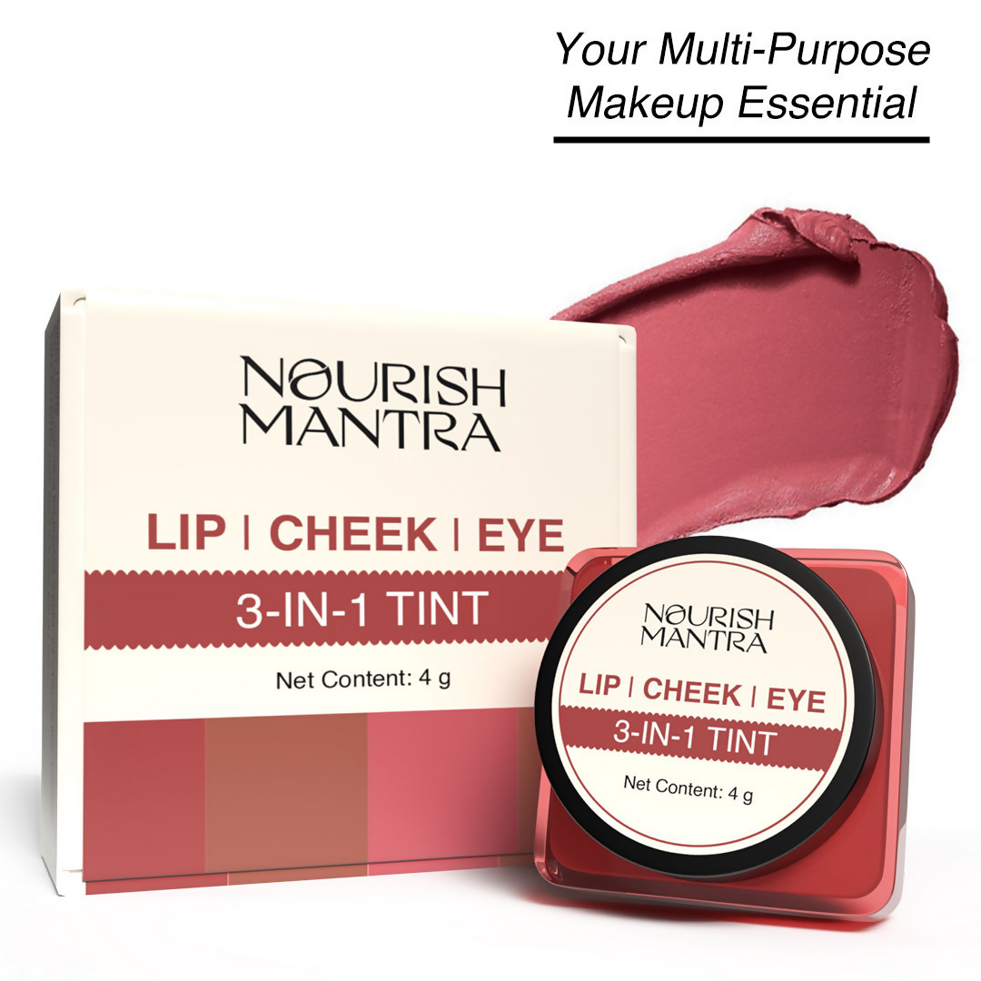 Nourish Mantra Lip Cheek & Eye Tint for Long-lasting Color with Rich Pigment