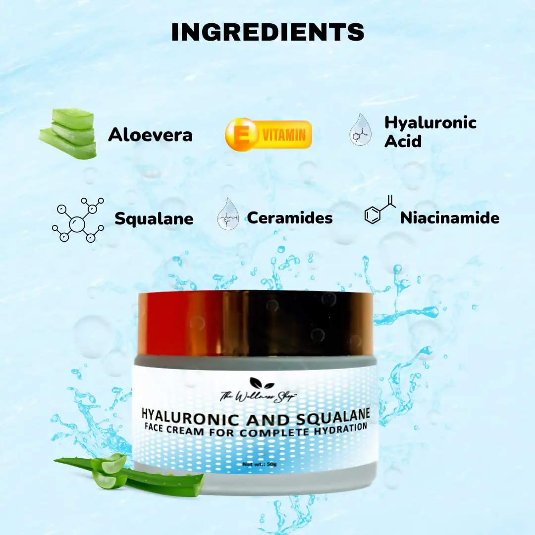 The Wellness Shop Hyaluronic And Squalane Face Cream - Drmedicart
