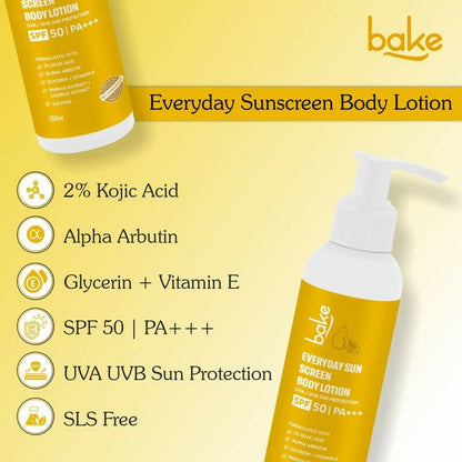 Bake Everyday Sunscreen Body Lotion SPF 50 PA+++