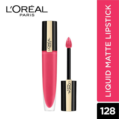 L'Oreal Paris Rouge Signature Matte Liquid Lipstick - 128 I Decide - DrMediCart