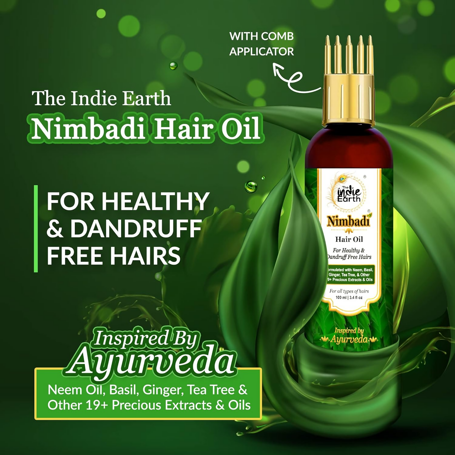 The Indie Earth Nimbadi Hair Oil For Healthy & Dandruff Free Hairs - DrMediCart