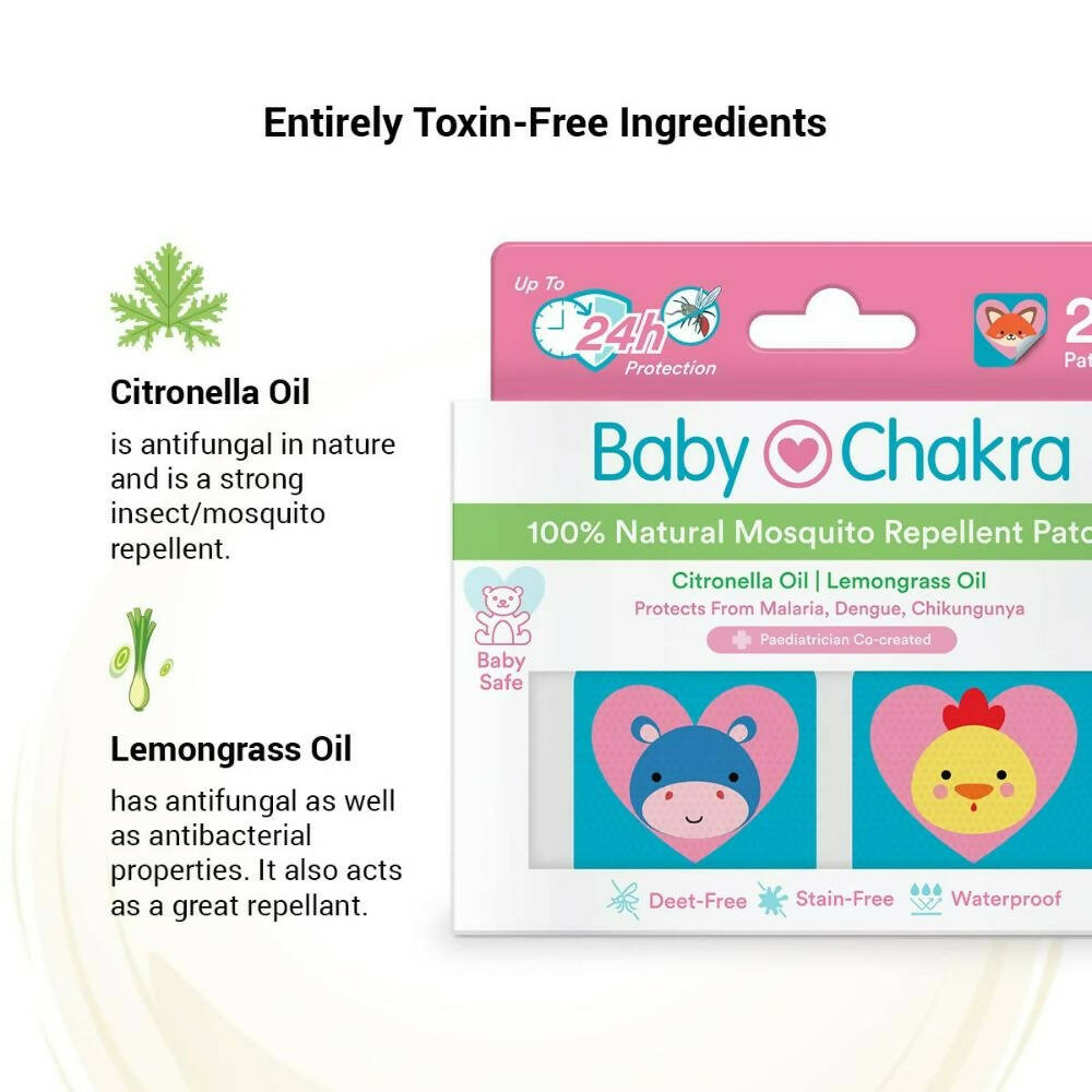 BabyChakra 100% Natural Mosquito Repellent Patches