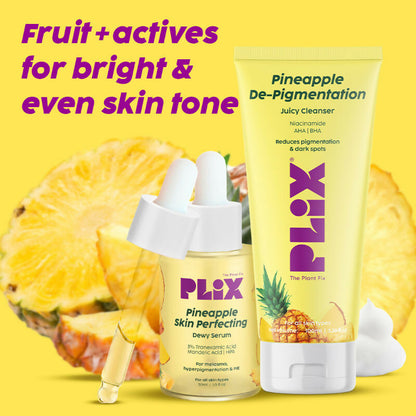 PLIX The Plant Pineapple De-Pigmentation Regime with Juicy Facewash & Serum