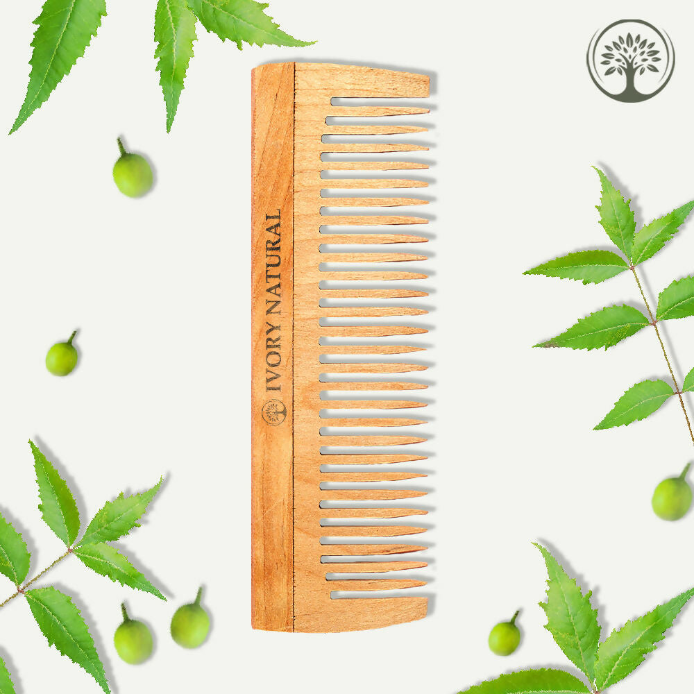 Ivory Natural Shampoo Kacchi Neem Comb Infused With Organic Oil For Hair Strengthening Natural Nourishment, Scalp Wellness