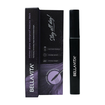 Bella Vita Organic Intense Drama Waterproof, Lengthening & Volumising Mascara Black
