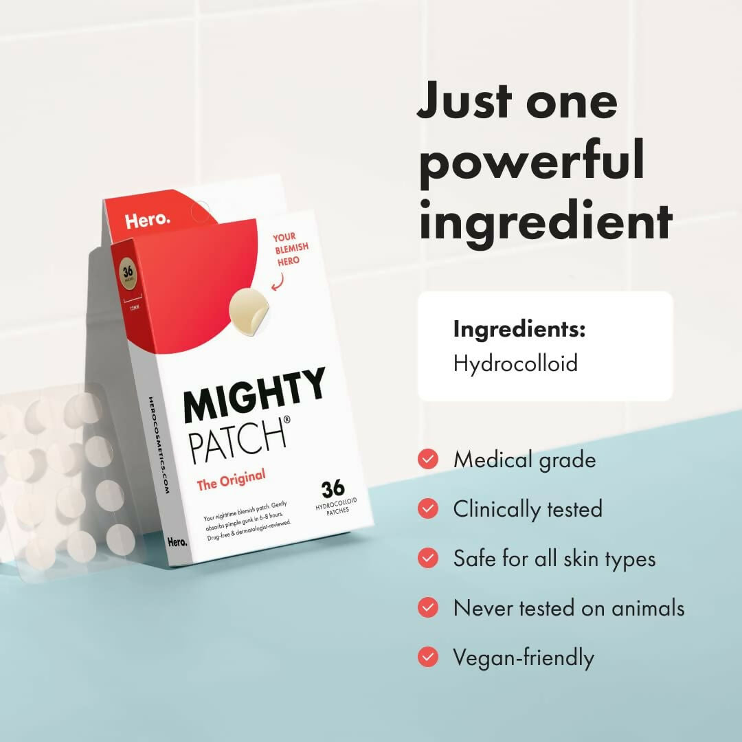 Mighty Patch Mighty Hero Cosmetics Patches Hydrocolloid Acne Absorbing Spot Dot