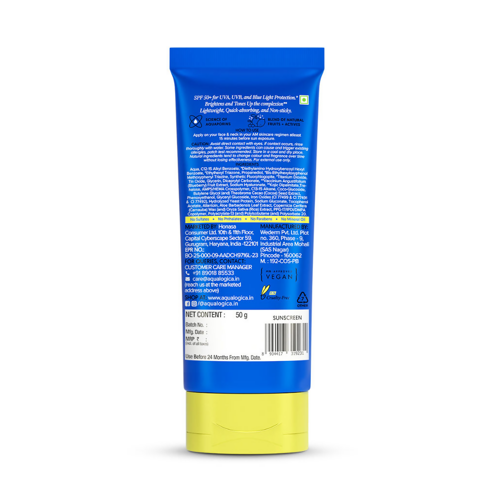 Aqualogica Bright + Tone Up Sunscreen