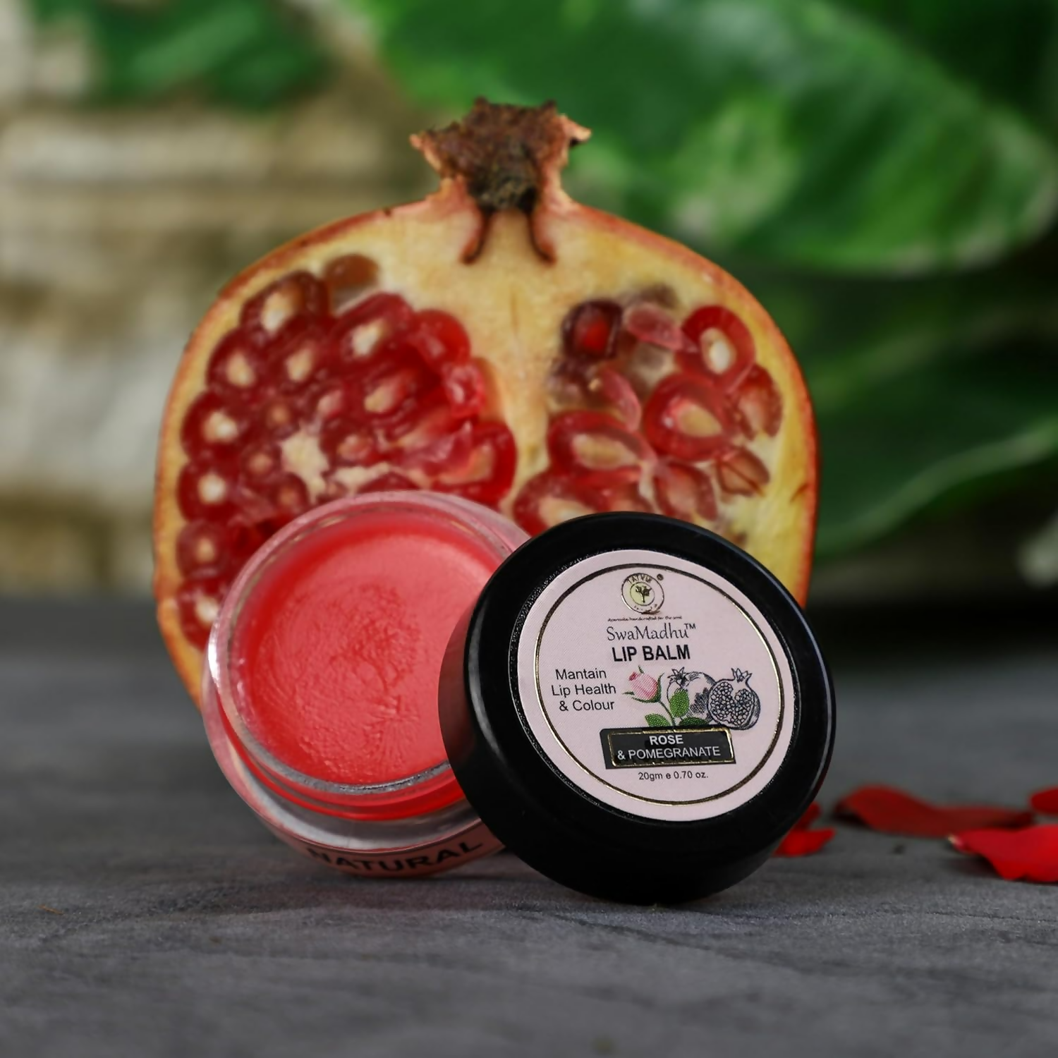 Tatvik Ayurveda Swamadhu Lip Balm & Tint (Rose & Pomegranate)