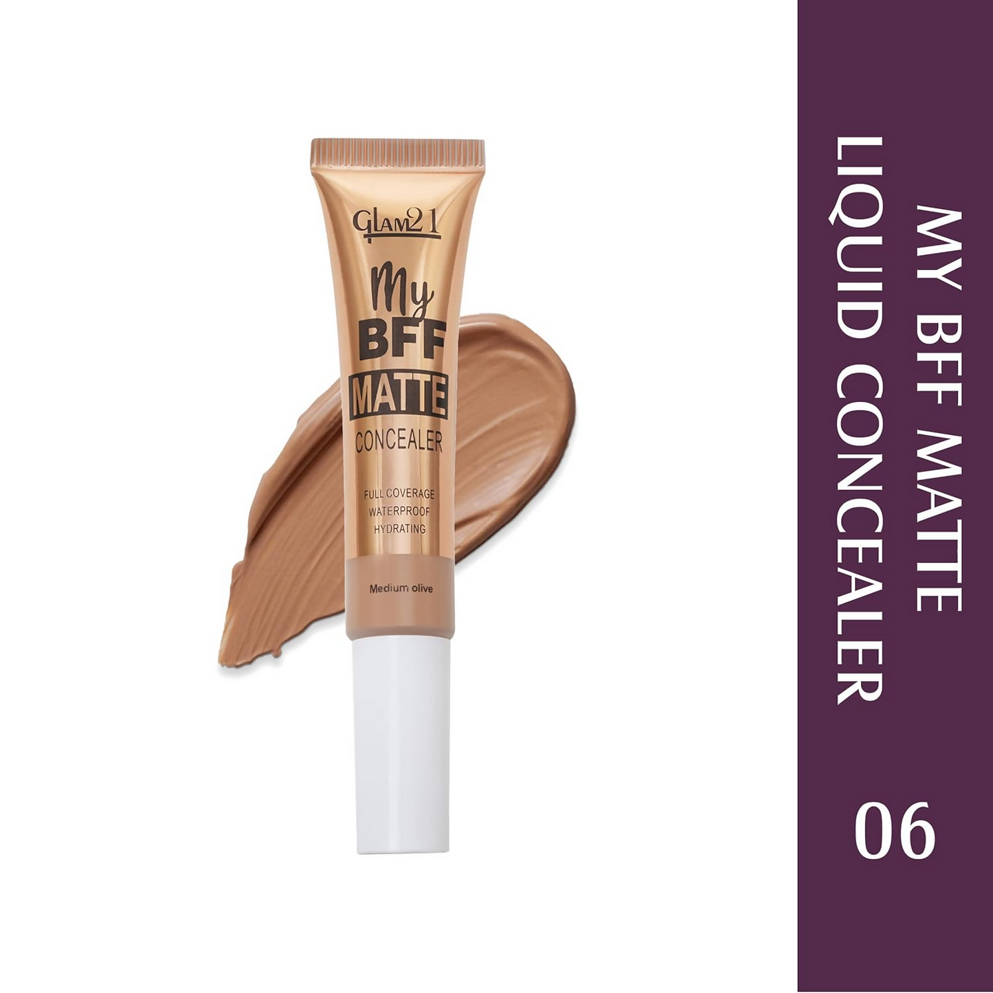 Glam21 My BFF Matte Liquid Concealer For All Skin Tone Matte Finish - Medium Olive