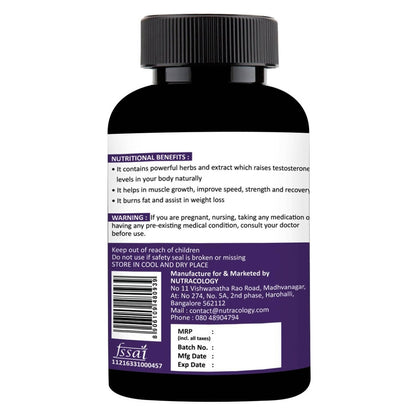 Nutracology T 3X Power Testosterone Booster For Muscle Strength Energy For Men