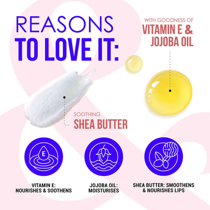 Blue Heaven Jelly & Butter Lip Balm - Plum Kiss, infused with Shea Butter & Vitamin E, Fades Pigmentation