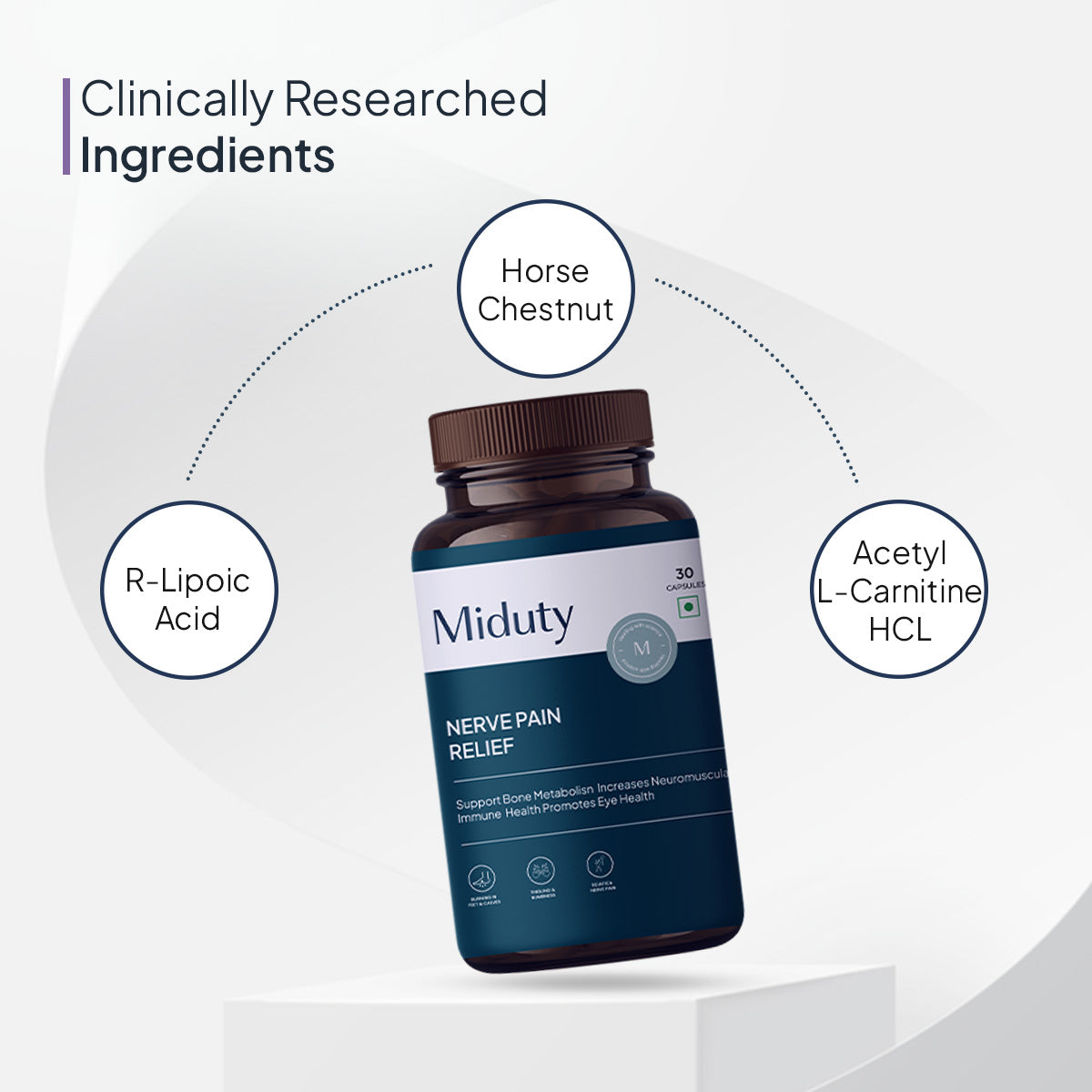 Miduty by Palak Notes Nerve Pain Relief Capsules